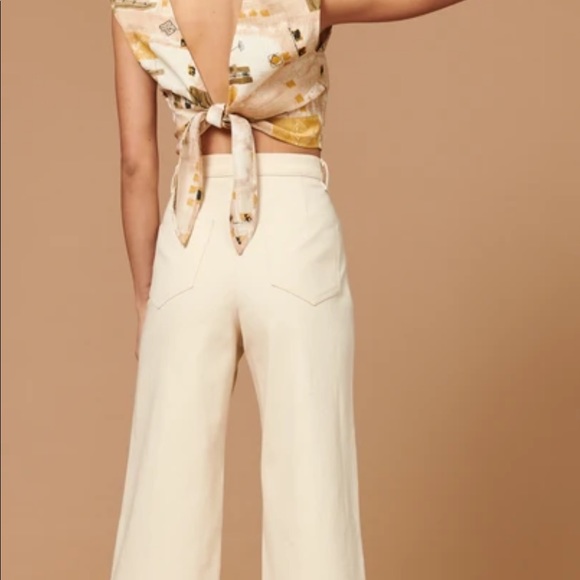 Whimsy + Row Flora Pant in Natural - Picture 3 of 10
